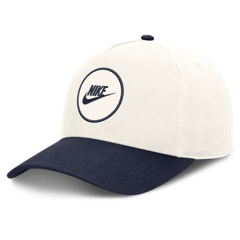 Unisex Nike White/Navy West Virginia Mountaineers Rise Side Logo A-Frame Adjustable Hat