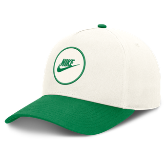 Unisex Nike White/Green Oregon Ducks Rise Side Logo A-Frame Adjustable Hat