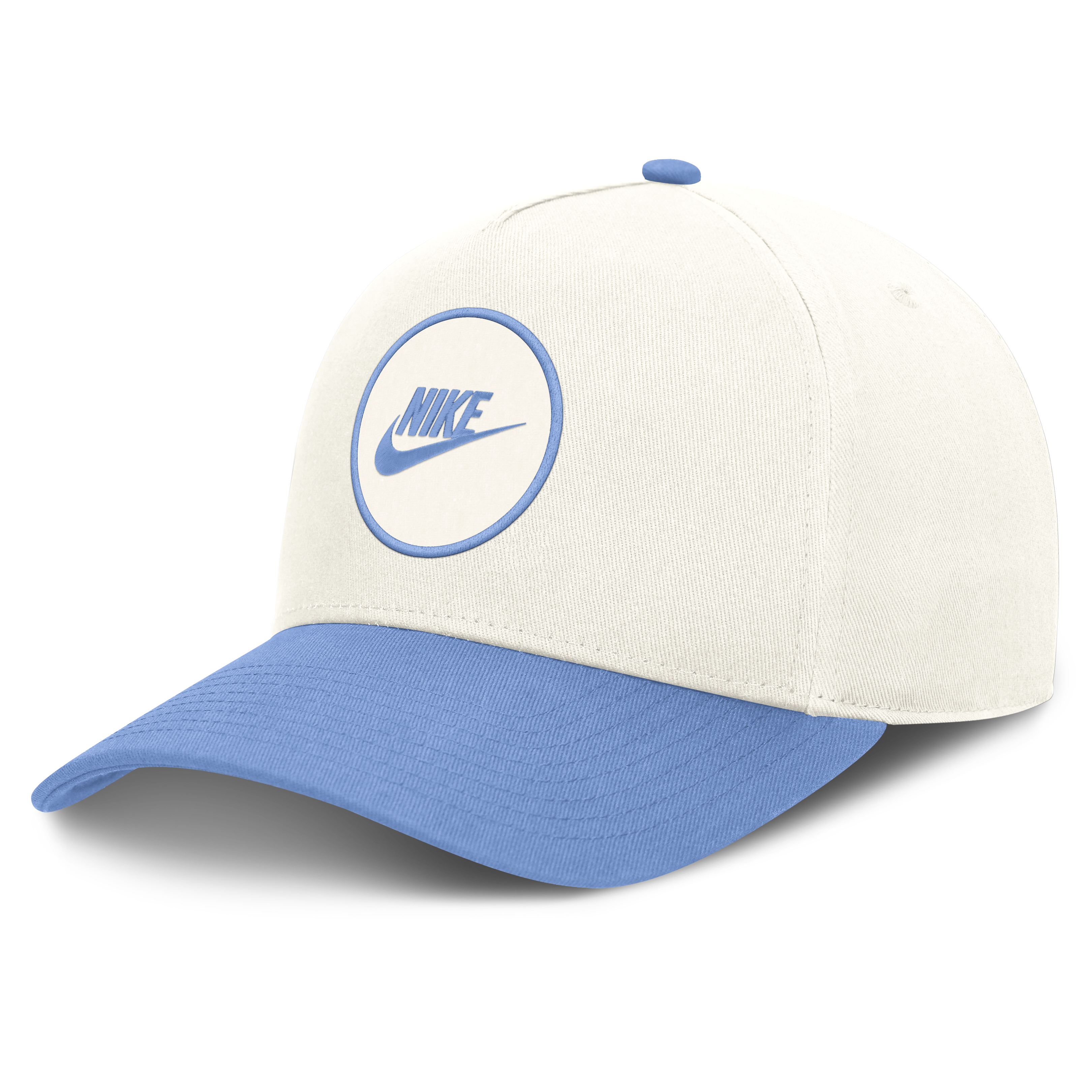 Unisex Nike White/Carolina Blue North Carolina Tar Heels Rise Side Logo A-Frame Adjustable Hat