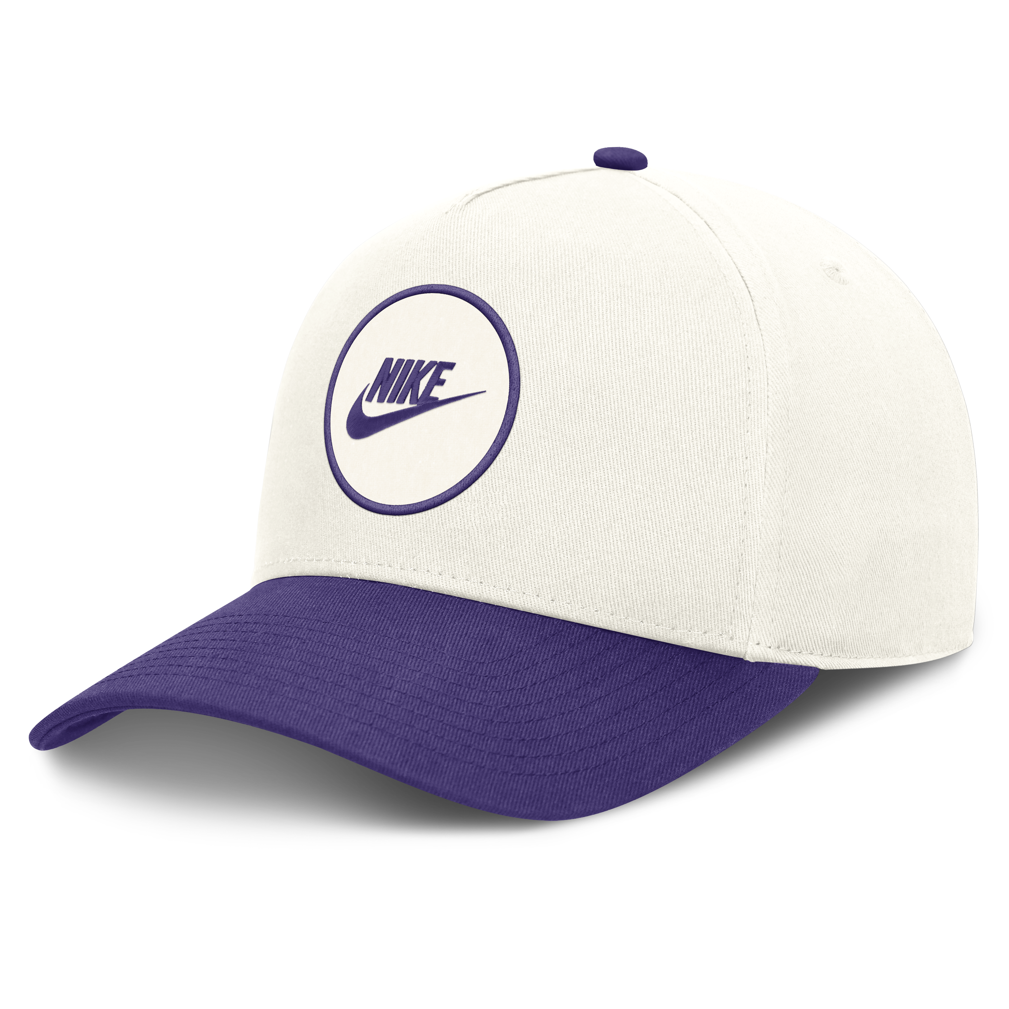 Unisex Nike White/Purple LSU Tigers Rise Side Logo A-Frame Adjustable Hat
