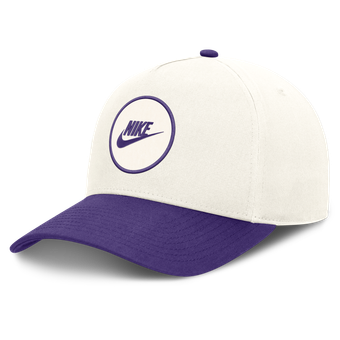 Unisex Nike White/Purple LSU Tigers Rise Side Logo A-Frame Dri-FIT Adjustable Hat
