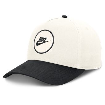 Unisex Nike White/Black Iowa Hawkeyes Rise Side Logo A-Frame Adjustable Hat