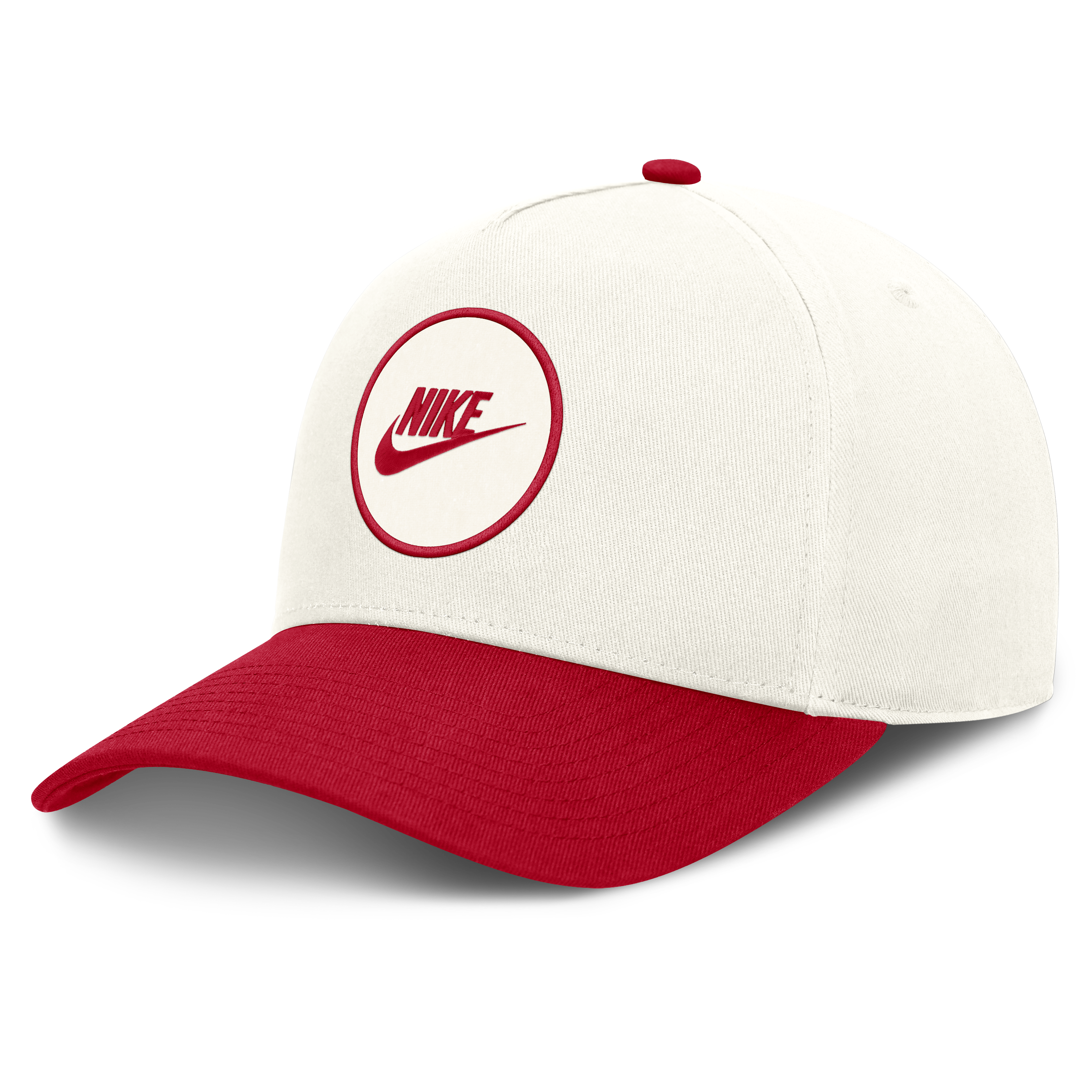 Unisex Nike White/Red Georgia Bulldogs Rise Side Logo A-Frame Adjustable Hat