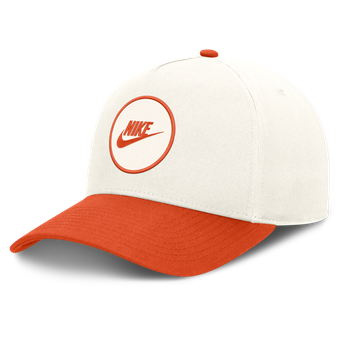 Unisex Nike White/Orange Clemson Tigers Rise Side Logo A-Frame Adjustable Hat