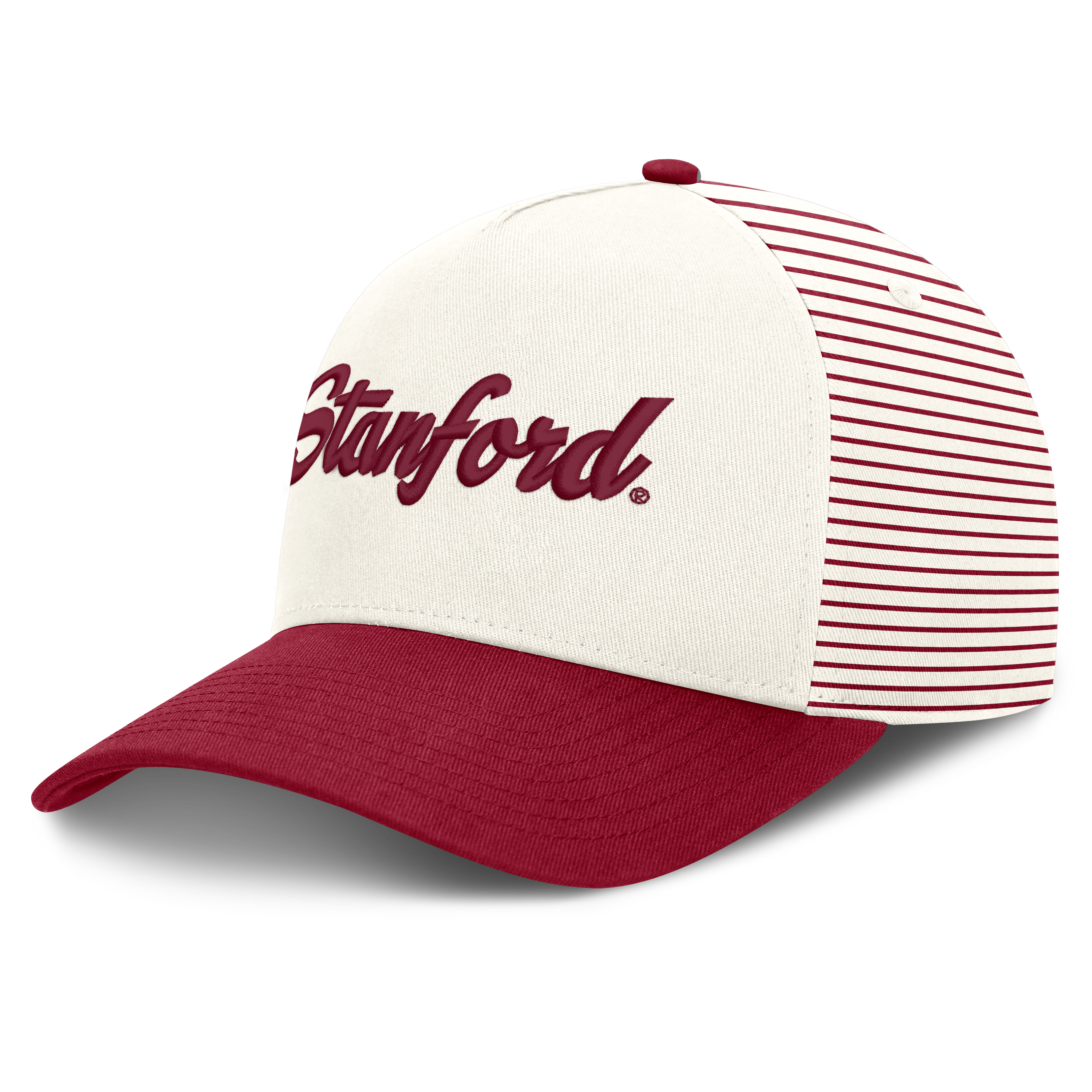 Unisex Nike White/Cardinal Stanford Cardinal Vault Striped A-Frame Rise Adjustable Hat