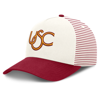 Unisex Nike White/Cardinal USC Trojans Vault Striped A-Frame Rise Adjustable Hat