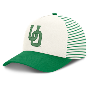 Unisex Nike  White/Green Oregon Ducks Vault Striped A-Frame Rise Adjustable Hat