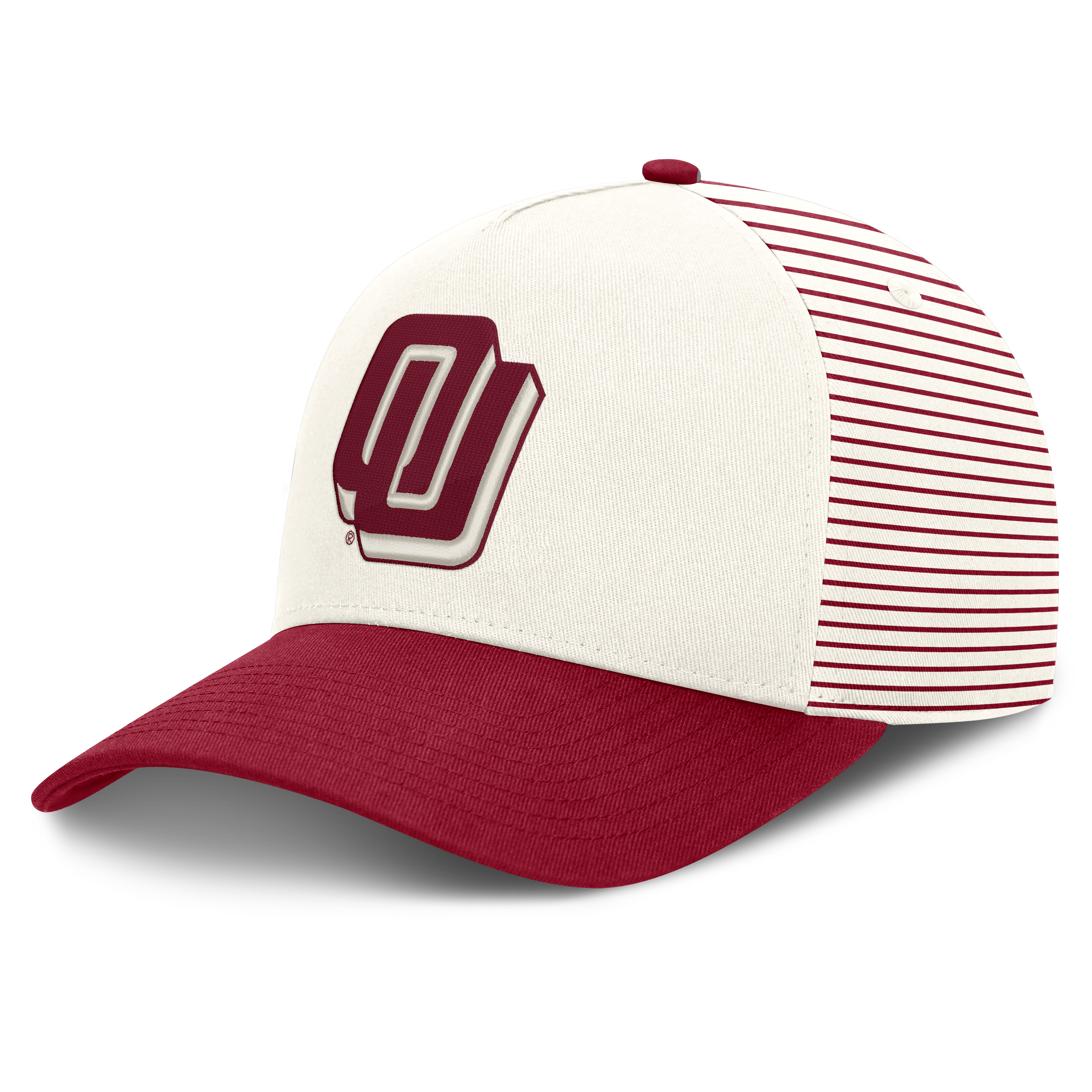 Unisex Nike White/Crimson Oklahoma Sooners Vault Striped A-Frame Rise Adjustable Hat