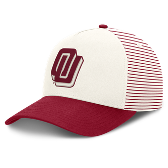 Unisex Nike  White/Crimson Oklahoma Sooners Vault Striped A-Frame Rise Adjustable Hat