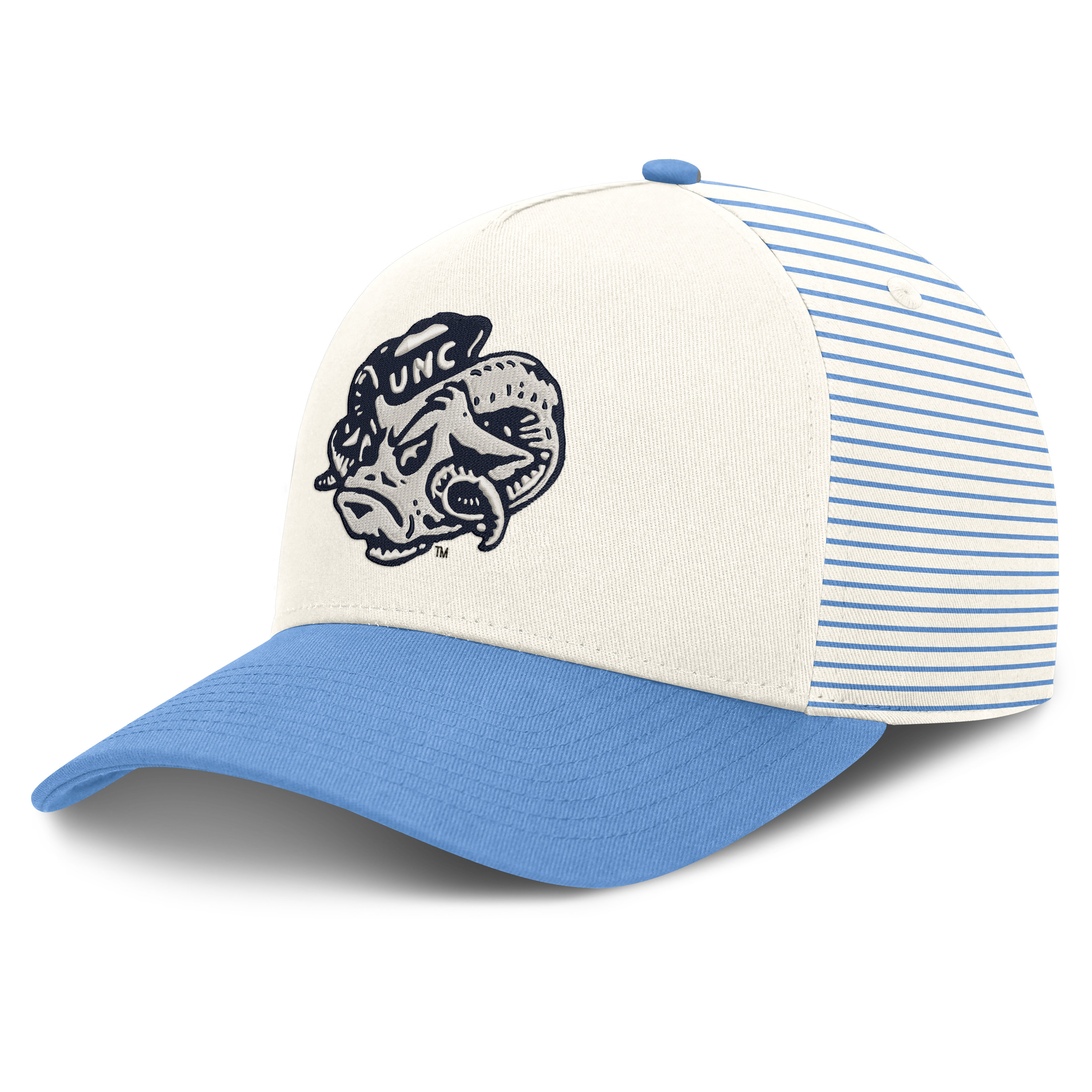 Unisex Nike  White/Carolina Blue North Carolina Tar Heels Vault Striped A-Frame Rise Adjustable Hat