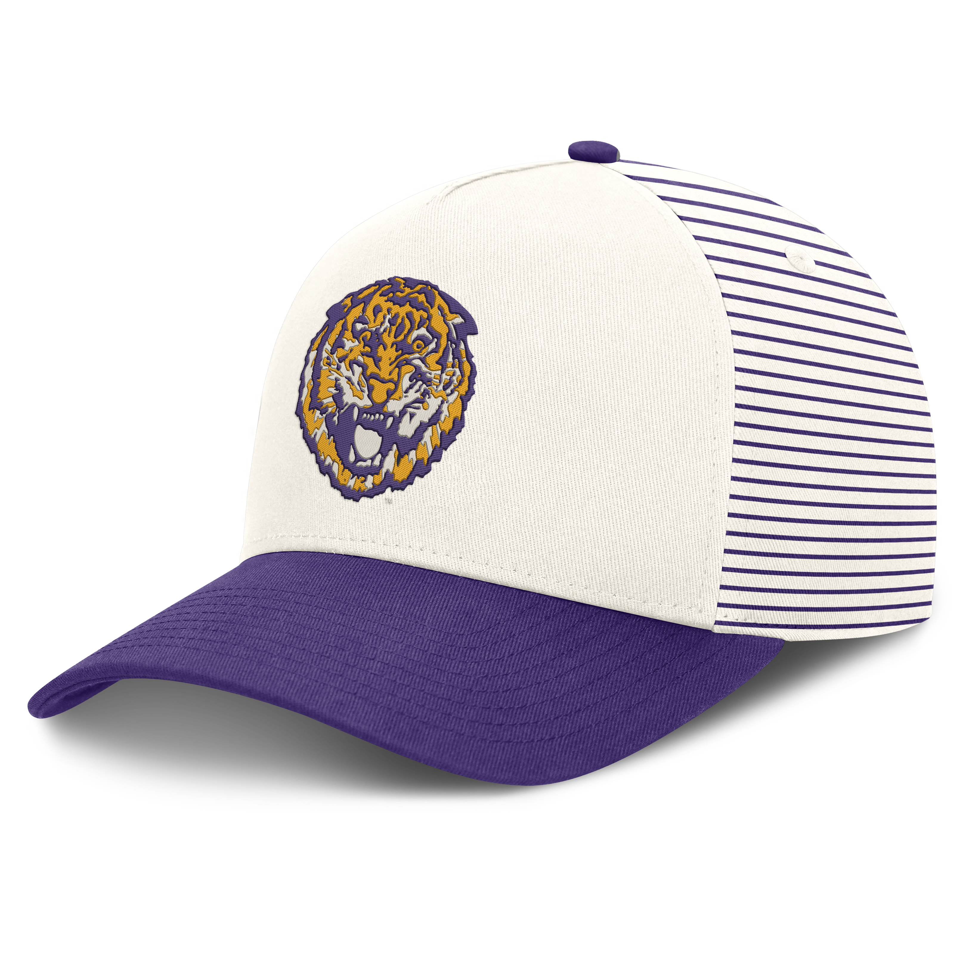 Unisex Nike  White/Purple LSU Tigers Vault Striped A-Frame Rise Adjustable Hat