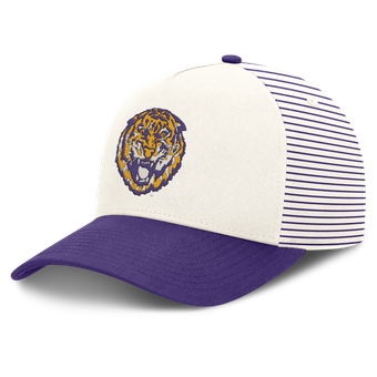Unisex Nike  White/Purple LSU Tigers Vault Striped A-Frame Rise Adjustable Hat