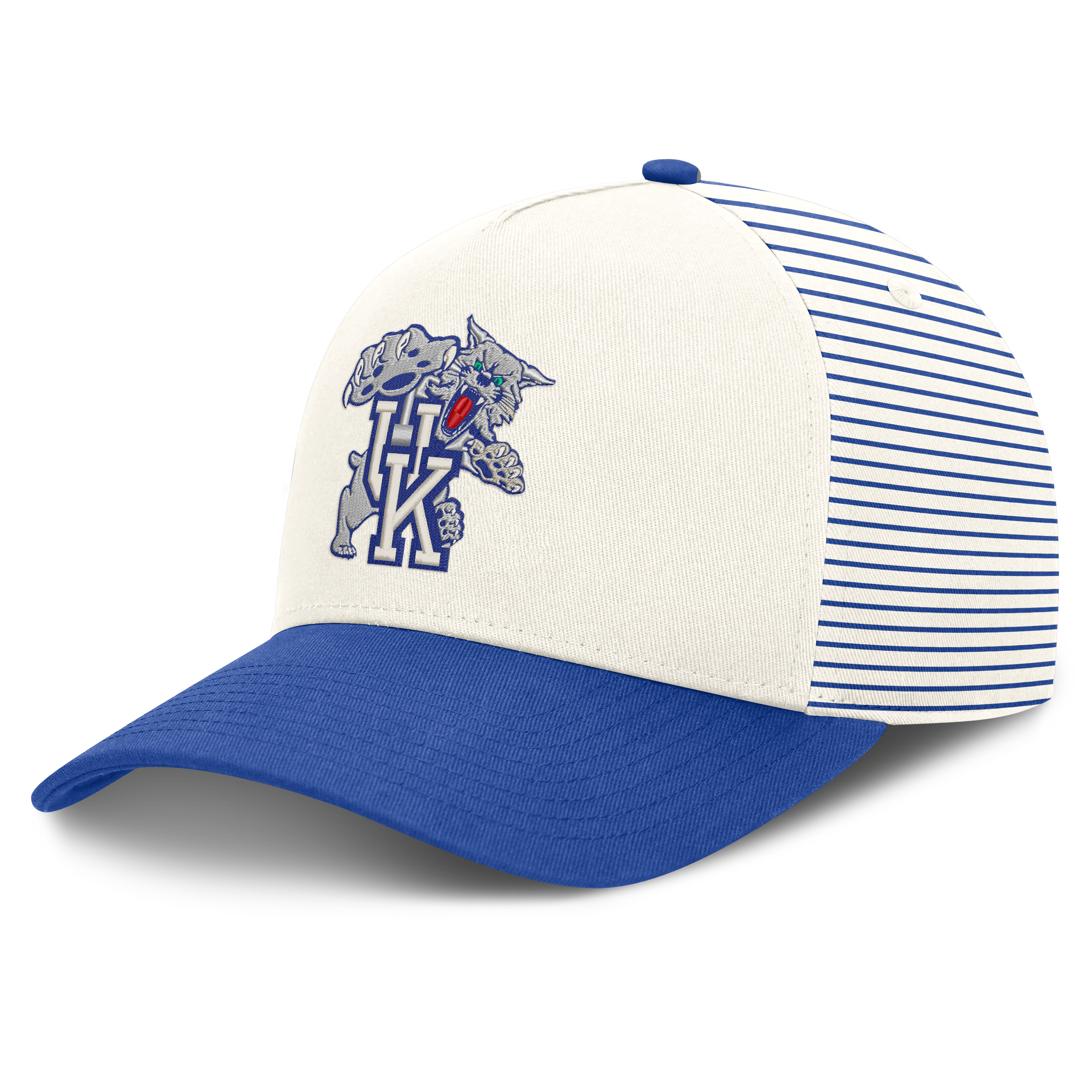Unisex Nike  White/Royal Kentucky Wildcats Vault Striped A-Frame Rise Adjustable Hat