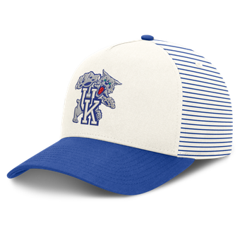 Unisex Nike  White/Royal Kentucky Wildcats Vault Striped A-Frame Rise Adjustable Hat
