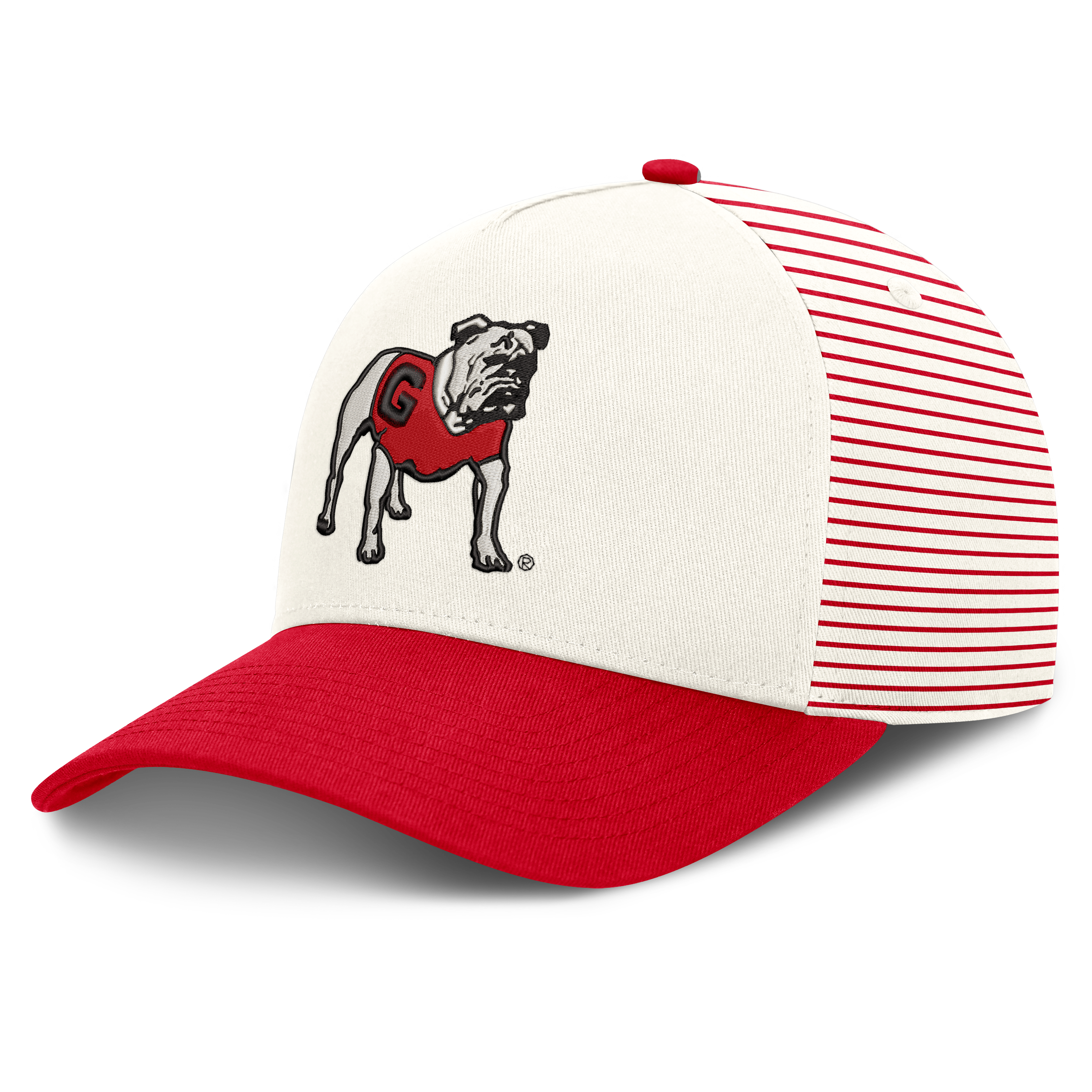 Unisex Nike  White/Red Georgia Bulldogs Vault Striped A-Frame Rise Adjustable Hat