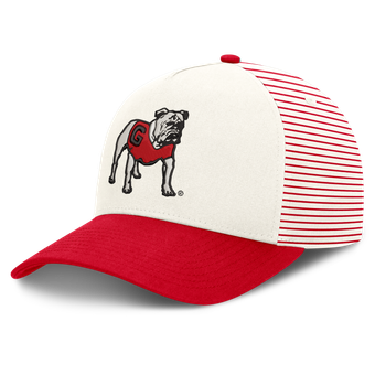 Unisex Nike  White/Red Georgia Bulldogs Vault Striped A-Frame Rise Adjustable Hat