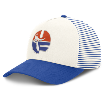 Unisex Nike  White/Royal Florida Gators Vault Striped A-Frame Rise Adjustable Hat