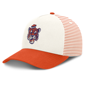 Unisex Nike  White/Orange Clemson Tigers Vault Striped A-Frame Rise Adjustable Hat
