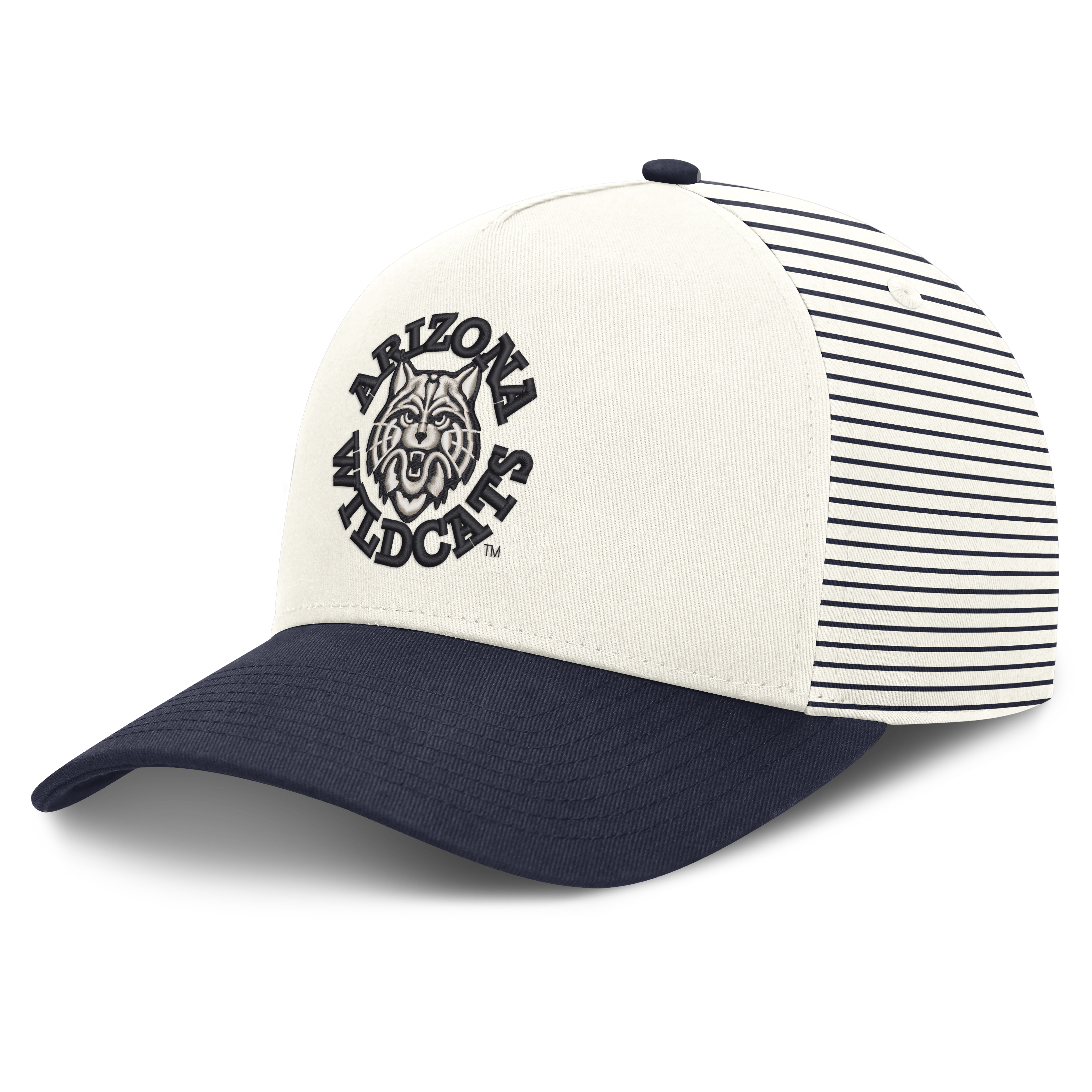 Unisex Nike  White/Navy Arizona Wildcats Vault Striped A-Frame Rise Adjustable Hat
