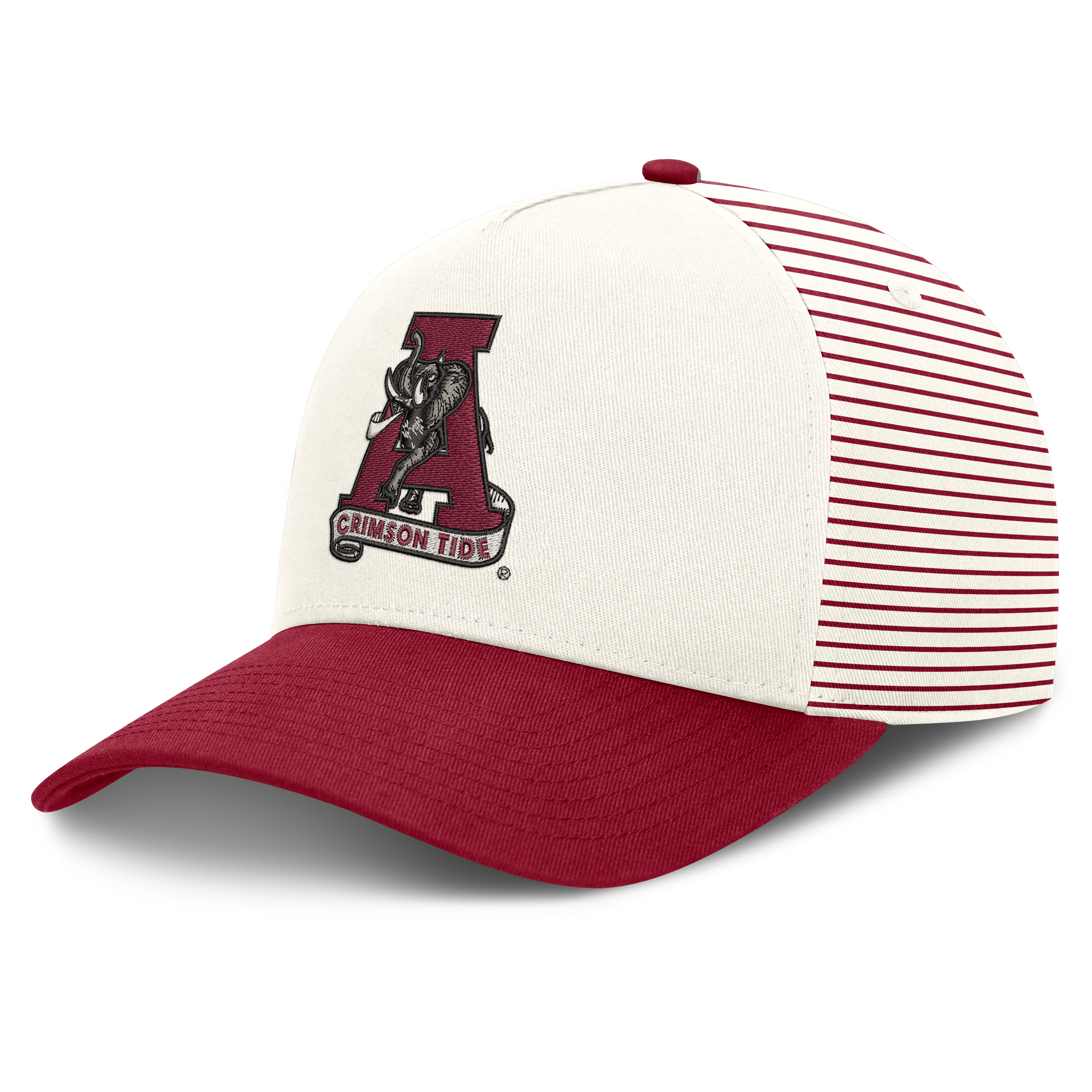 Unisex Nike  White/Crimson Alabama Crimson Tide Vault Striped A-Frame Rise Adjustable Hat