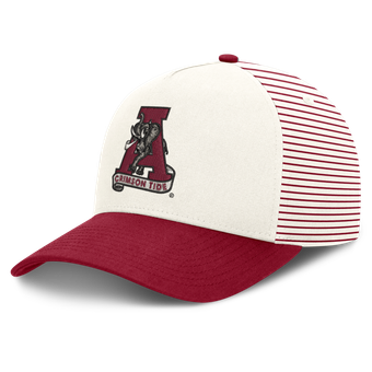 Unisex Nike  White/Crimson Alabama Crimson Tide Vault Striped A-Frame Rise Adjustable Hat