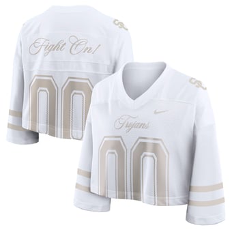 Women's Nike  White USC Trojans Oversized Neutral Stance Collection Cropped Jersey