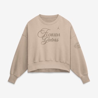 Women's Nike Tan Florida Gators Neutral Stance Collection Oversized Phoenix Fleece Sweatshirt