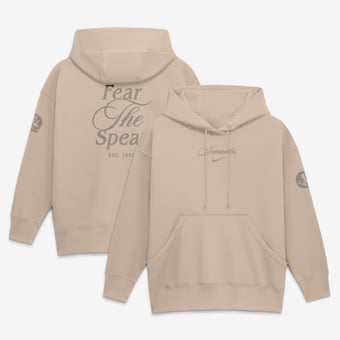 Women's Nike Tan Florida State Seminoles Neutral Stance Phoenix Fleece Oversized Hoodie