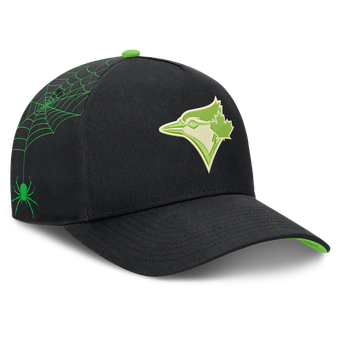 Men's Nike Black Toronto Blue Jays Halloween Glow in the Dark Rise Dri-FIT A-Frame Adjustable Hat