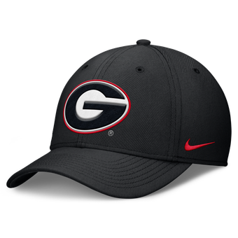 Men's Nike Black Georgia Bulldogs Rise SwooshFlex Dri-FIT Hat