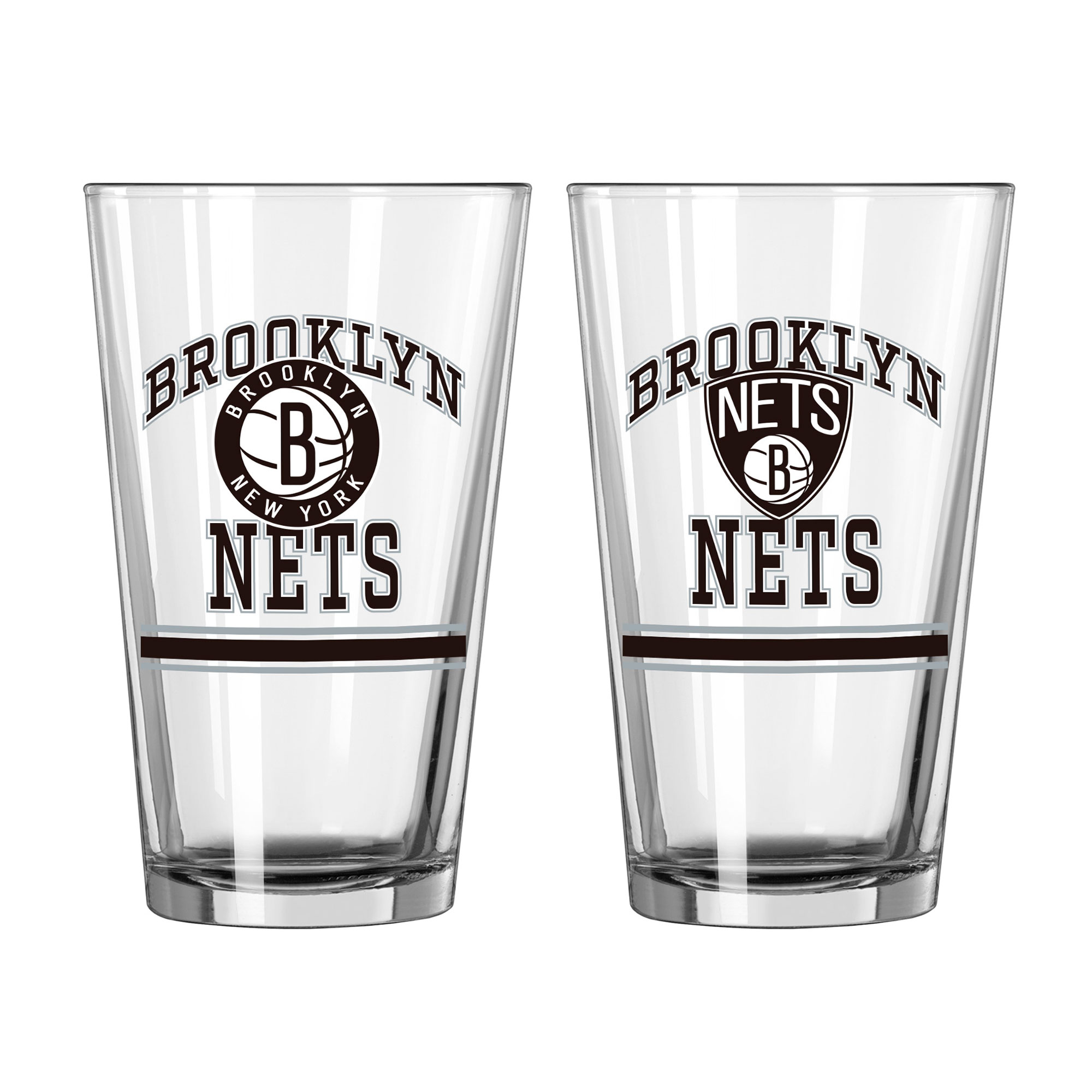 Brooklyn Nets 16oz. Pint Glass Two Pack Brooklyn Nets 16oz. Pint Glass Two Pack