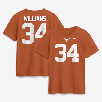 Men's Nike Ricky Williams Texas Orange Texas Longhorns Name & Number T-Shirt