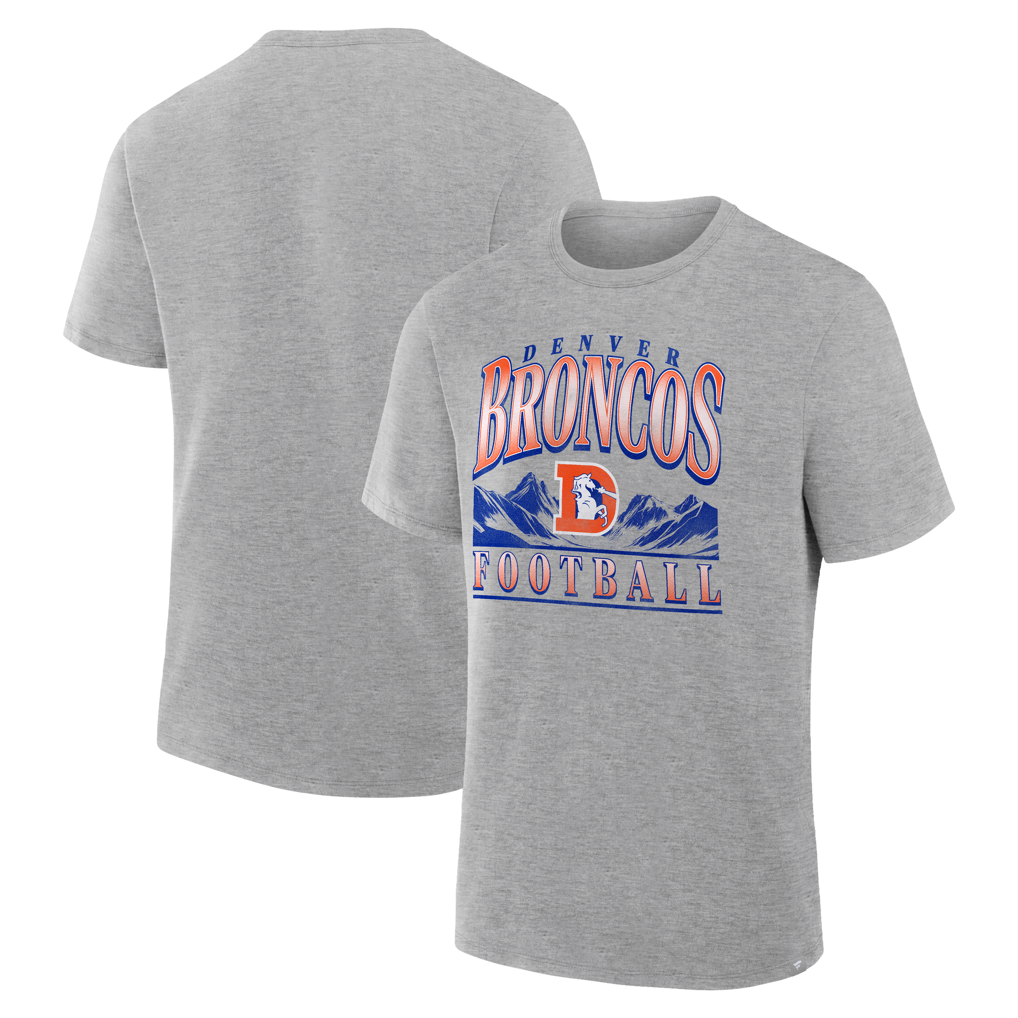 Men's Fanatics  Gray Denver Broncos Team Archives T-Shirt