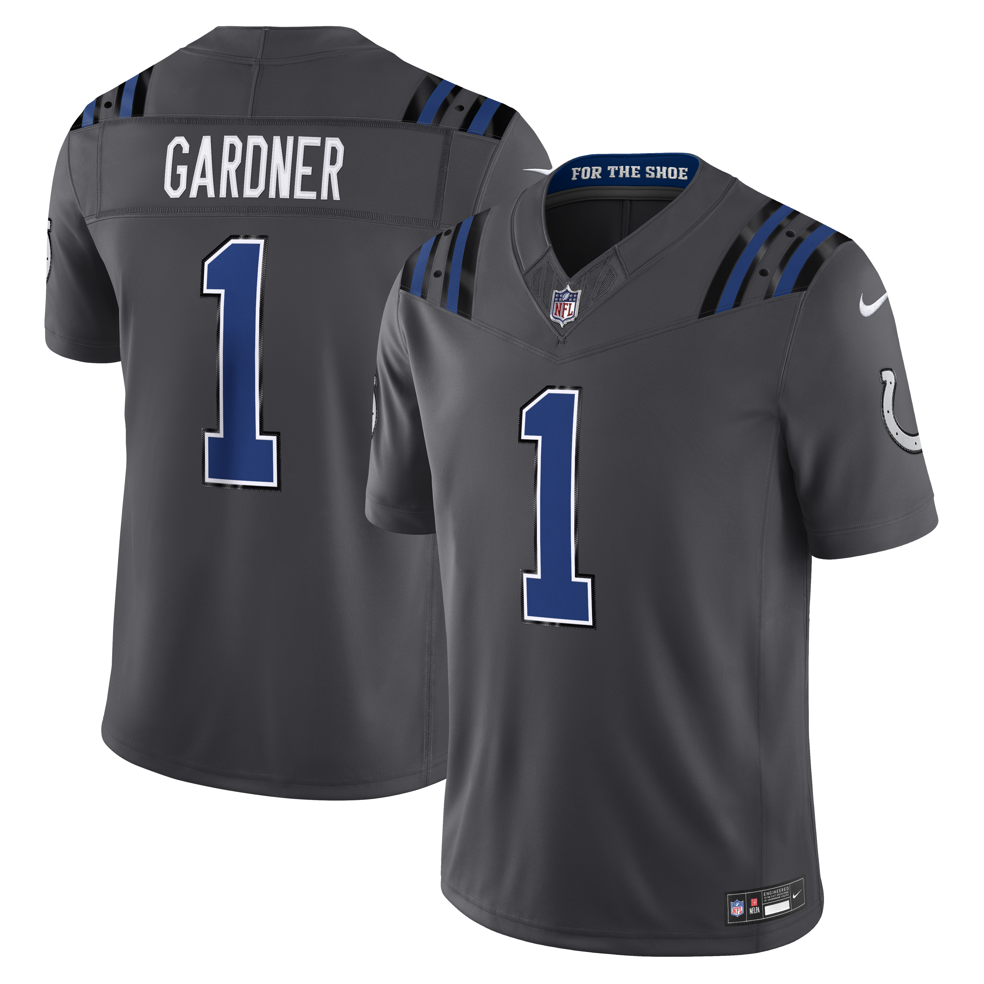 Nike Men's Ahmad Sauce Gardner Anthracite Indianapolis Colts 2026 Rivalries Collection Vapor F.u.s.e Stitched Limited Jersey - Anthracite