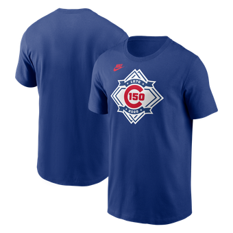 Men's Nike Heather Royal Chicago Cubs 150th Anniversary Tri-Blend T-Shirt