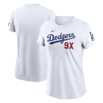 Women's Nike White Los Angeles Dodgers 9X Champions T-Shirt