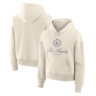 Women's Fanatics  Cream Los Angeles Dodgers Legacy Fleece Hoodie