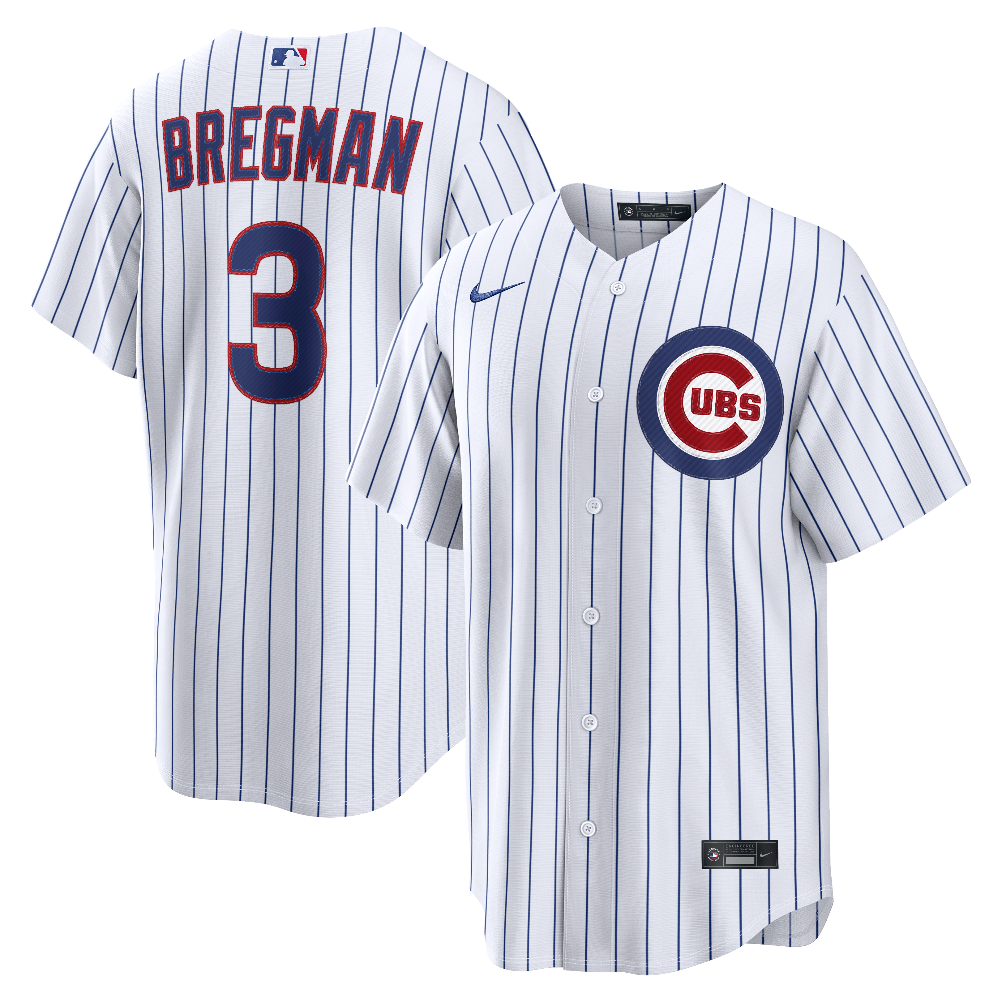 Men's Nike Alex Bregman White Chicago Cubs Home Replica Jersey