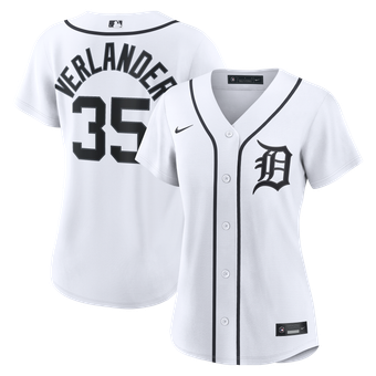 Women's Nike Justin Verlander White Detroit Tigers Home Replica Jersey