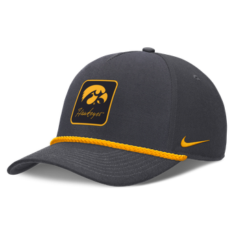 Unisex Nike Anthracite Iowa Hawkeyes Script Rope Rise Adjustable Hat