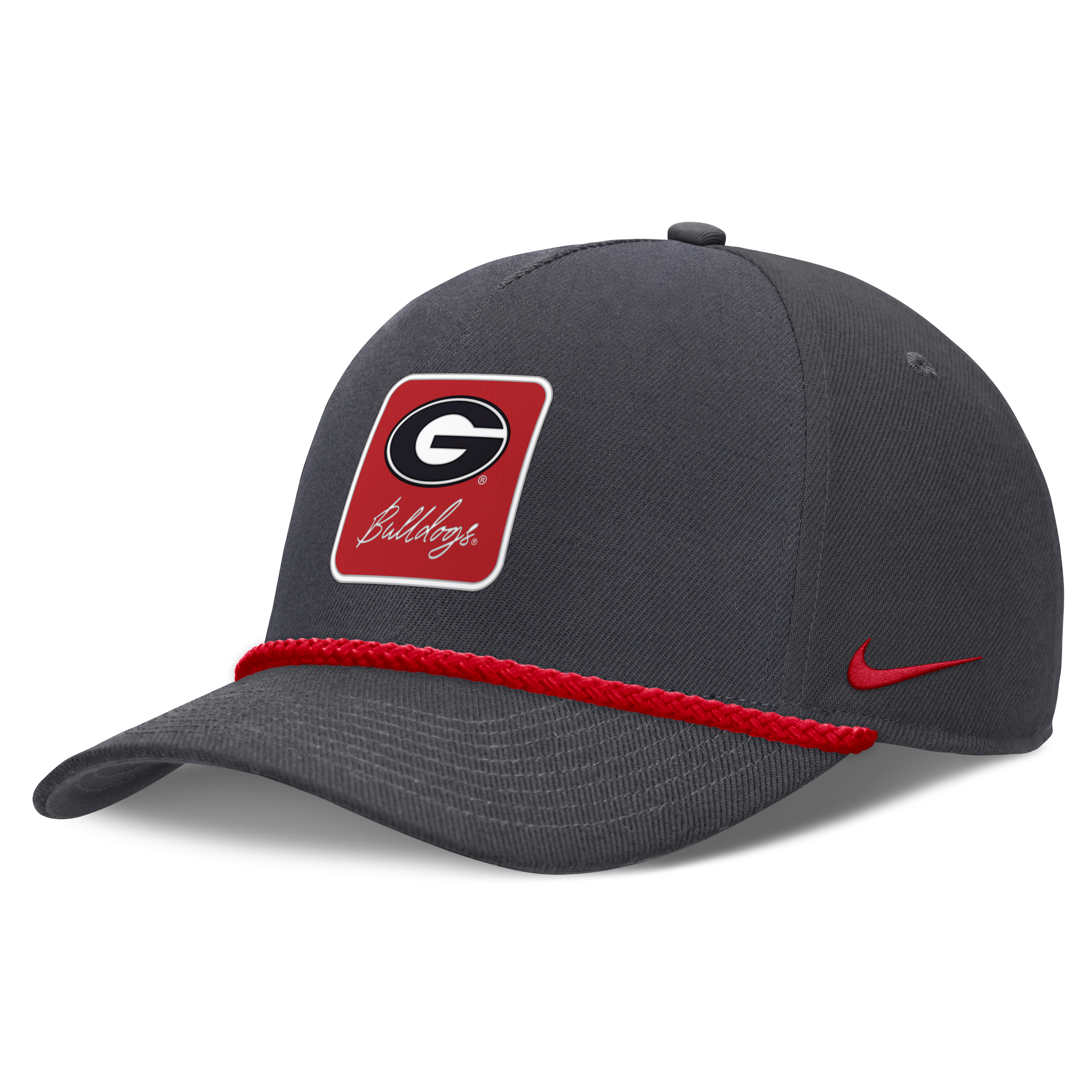 Unisex Nike Anthracite Georgia Bulldogs Script Rope Rise Adjustable Hat