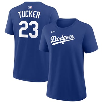 Women's Nike Kyle Tucker Royal Los Angeles Dodgers Name & Number T-Shirt