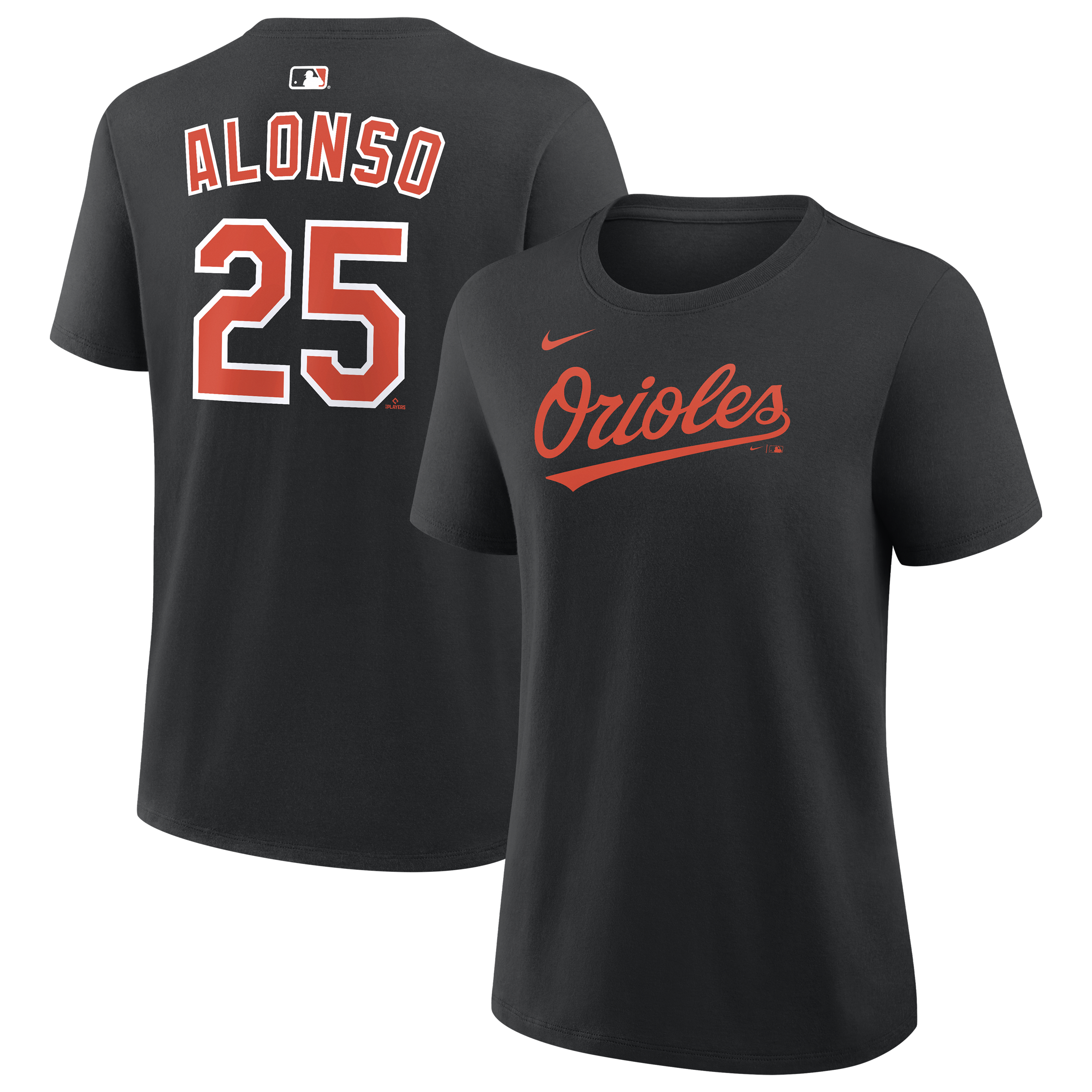Women's Nike Pete Alonso Black Baltimore Orioles Name & Number T-Shirt