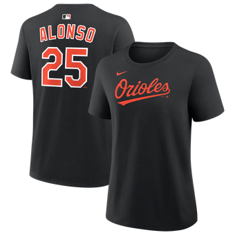 Women's Nike Pete Alonso Black Baltimore Orioles Name & Number T-Shirt