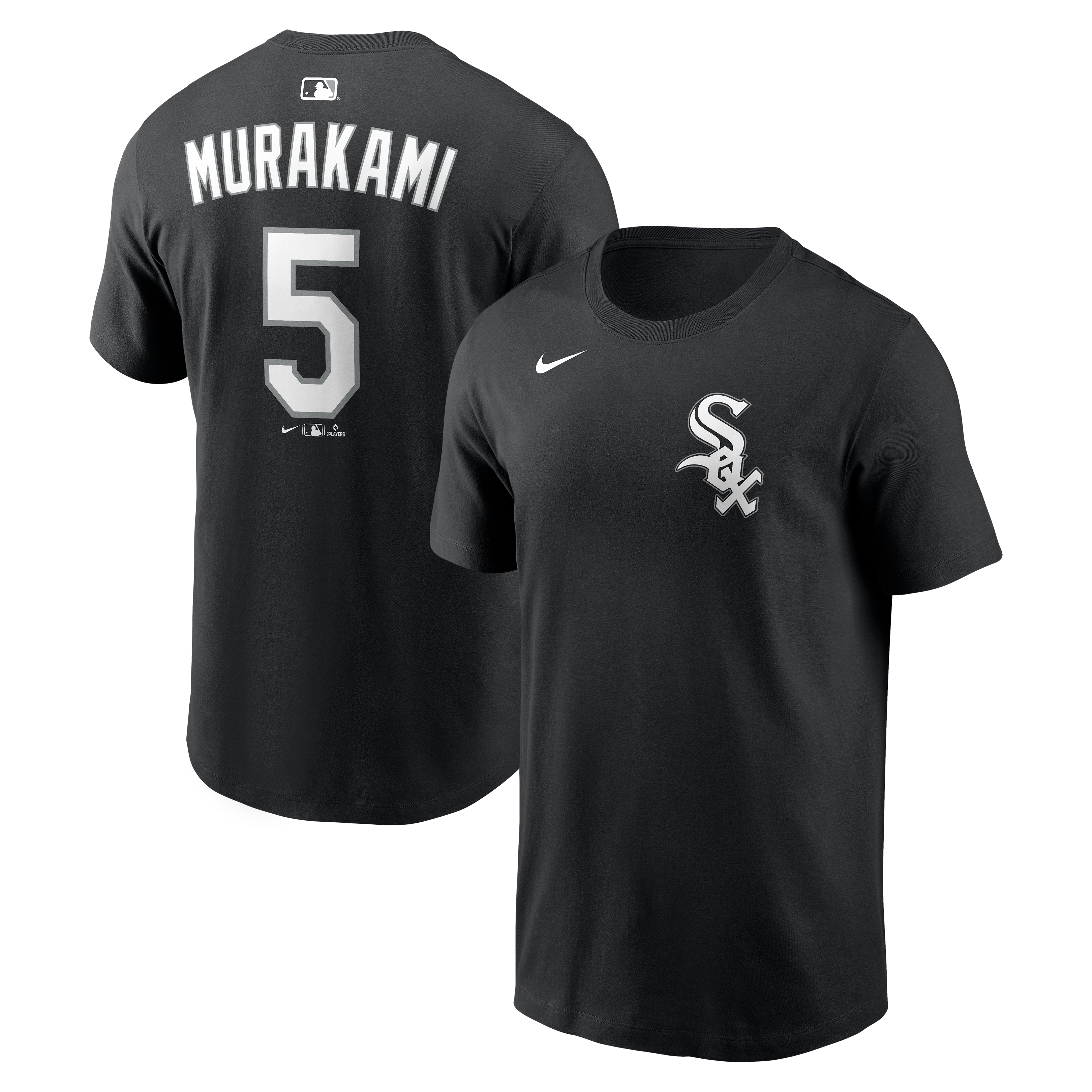 Men's Nike Munetaka Murakami Black Chicago White Sox Name & Number T-Shirt