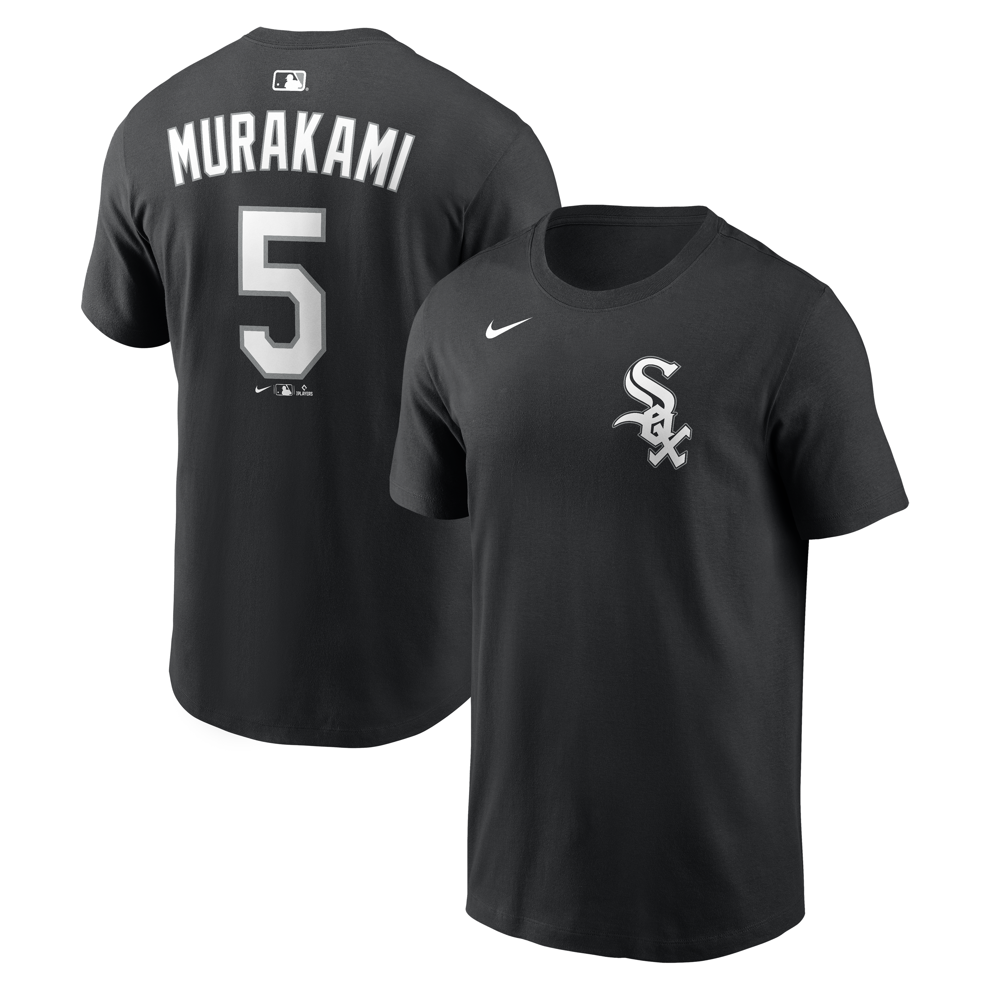 Men's Nike Munetaka Murakami Black Chicago White Sox Name & Number T-Shirt