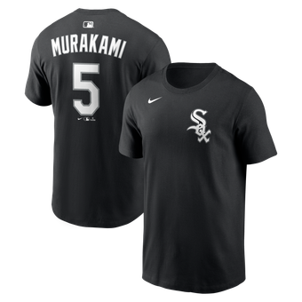 Men's Nike Munetaka Murakami Black Chicago White Sox Name & Number T-Shirt
