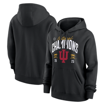 Women's  Black Indiana Hoosiers College Football Playoff 2025 National Champions Locker Room Hoodie