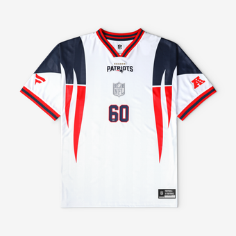 Men's Fanatics White New England Patriots Football x Football V-Neck Fan Top