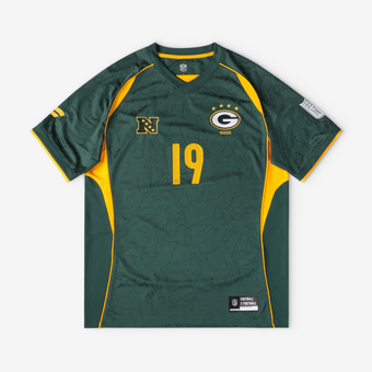 Youth Fanatics Green Green Bay Packers Football x Football V-Neck Fan Top